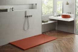 Plato de ducha rojo Twins