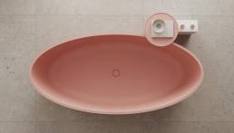 Bañera exenta Space color blush y totem kuiper